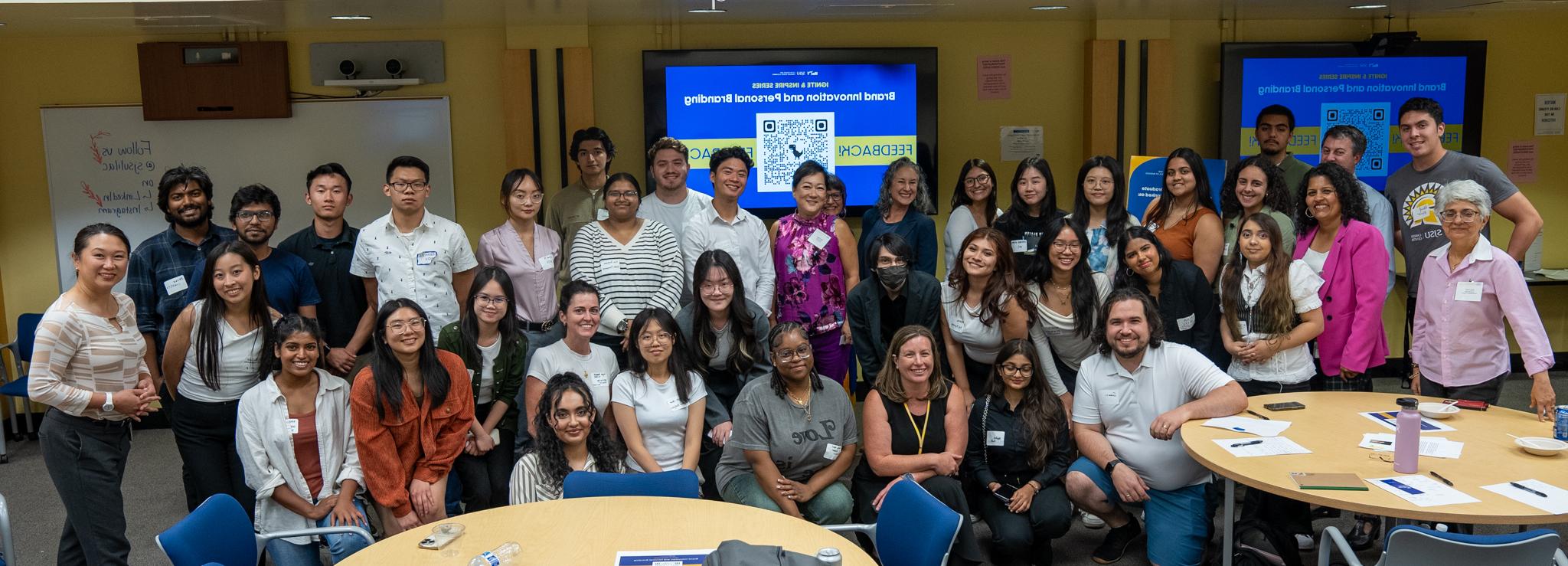 LCOB Students and Staff pose for a group photo in BBC 032